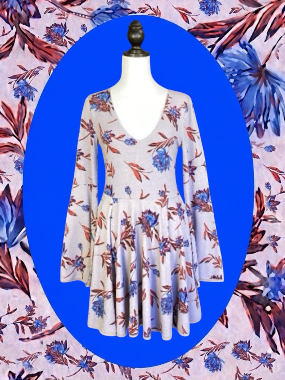 Urban Outfitters Kimchi Blue Retro 70s Style Boho Cottagecore Fairycore Dress M